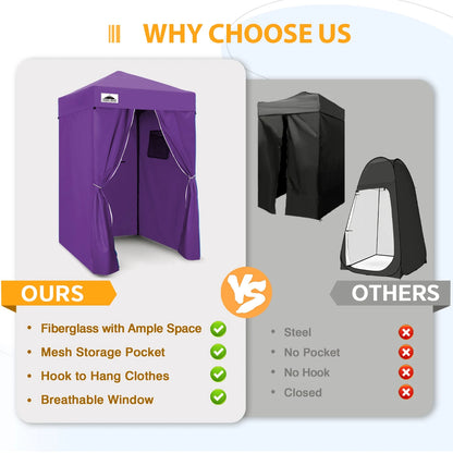 EAGLE PEAK Flex Ultra Compact 4 ft x 4 ft Pop-up Changing Room Canopy, Portable Privacy Cabana