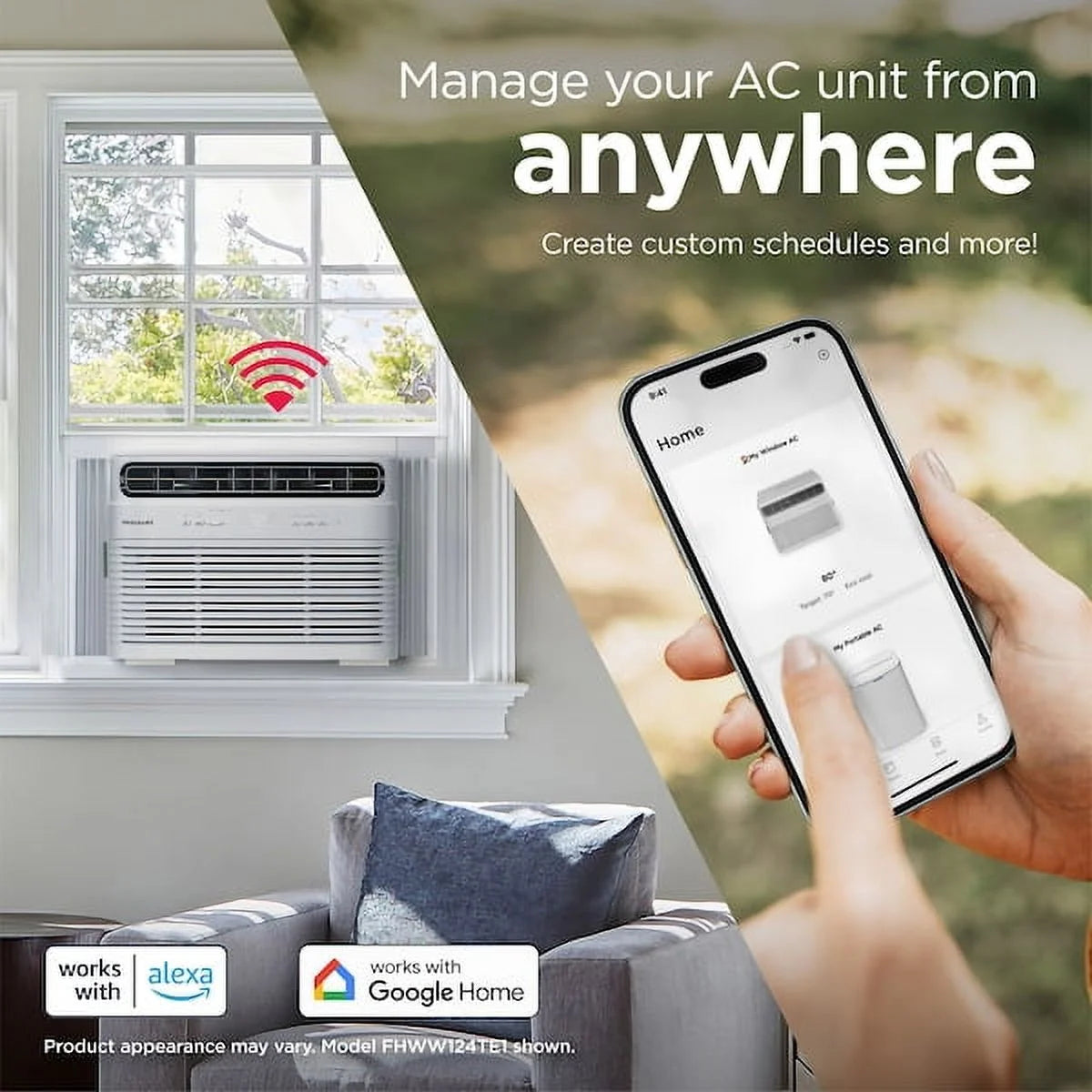 Frigidaire 8,000 BTU Window Room Air Conditioner with Wi-Fi up to 350 sq ft, White