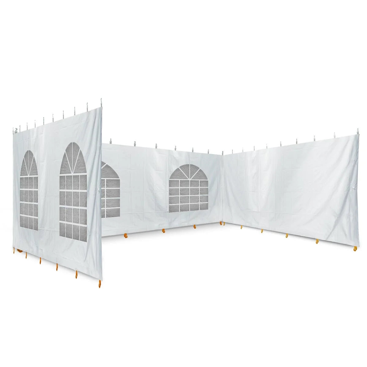 TentandTable Standard Sidewall Kit for 8 ft Sides, White, 10 ft x 20 ft