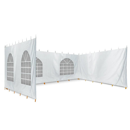 TentandTable Standard Sidewall Kit for 8 ft Sides, White, 10 ft x 20 ft