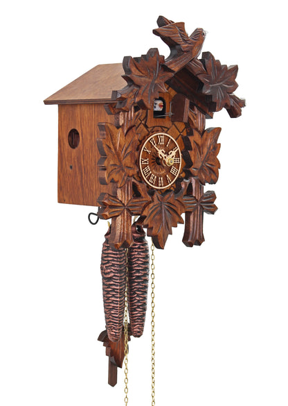 HerrZeit by Adolf Herr 6.69" Quartz Black Forest Indoor Cuckoo Clock, Pendulum Motion