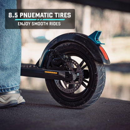 GOTRAX Rival Adult Electric Scooter, 8.5" Pneumatic Tire, Max 12 mile Range and 15.5Mph Speed, 250W Foldable Escooter for Adult, Black