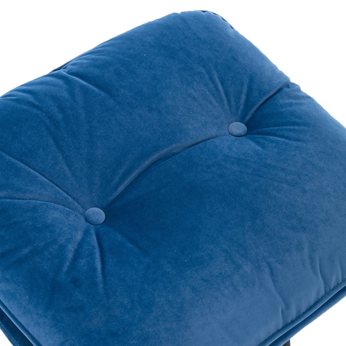 Velvet Swivel Accent Chair with Ottoman, Modern Chaise Lounge Chair with Metal Frame and Footstool, Comfy Armchair Reading Chair for Living Room Bedroom Office,Blue