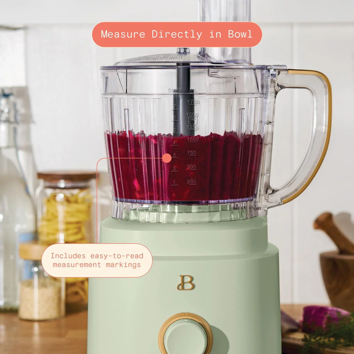Beautiful 10-Cup Food Processor with Accessories, White Icing by Drew Barrymore