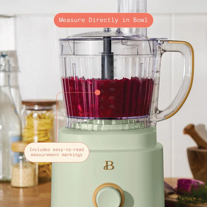 Beautiful 10-Cup Food Processor with Accessories, White Icing by Drew Barrymore