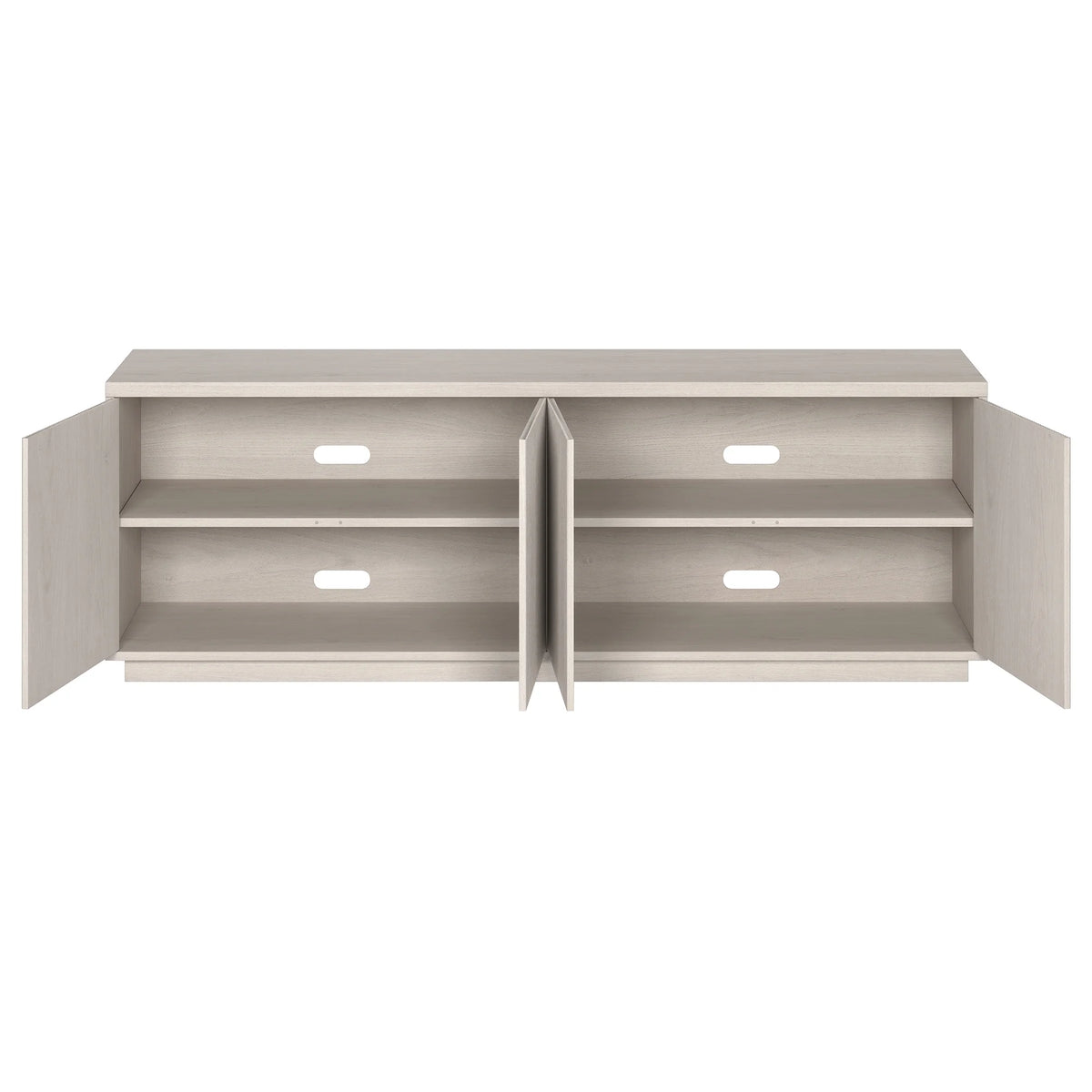 Evelyn&Zoe Hanson Rectangular TV Stand for TV's up to 75", Black Grain