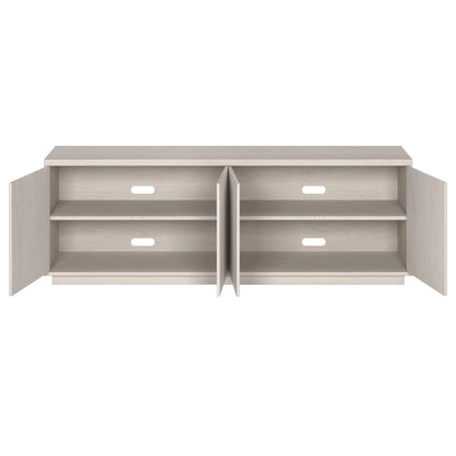 Evelyn&Zoe Hanson Rectangular TV Stand for TV's up to 75", Black Grain