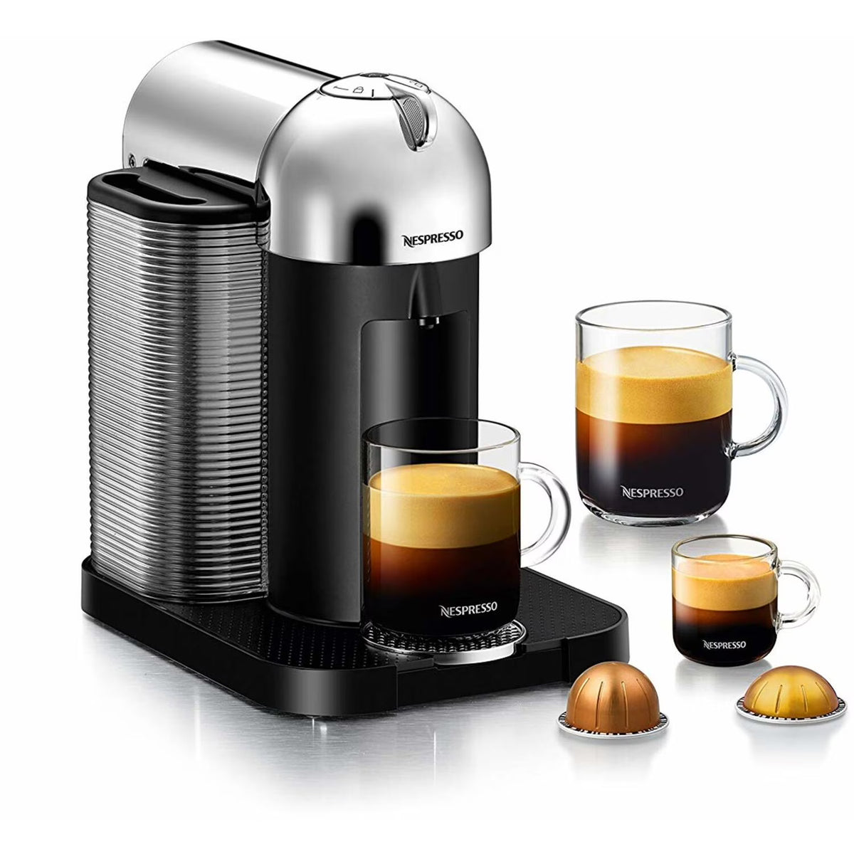 Breville Nespresso Vertuo Coffee & Espresso Single-Serve Machine in Matte Black