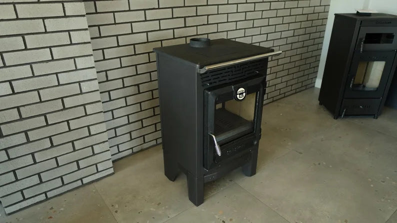 Indoor Multifunctional Wood Burning Stove with Box, Overtop Cooking Stove, Wood Burning Stove, Fire Pit, Tiny House, Fire Place, Farm House