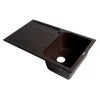ALFI brand AB1620DI-BLA Black 34" Single Bowl Granite Composite Kitchen Sink with Drainboard