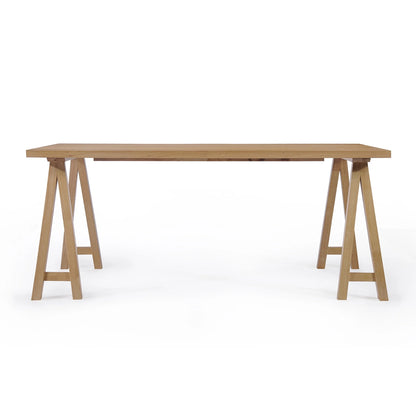 GDF Studio Modern 7 Piece Dining Set, 71" Rectangular Table with 6 Upholstered Side Chairs, Solid Wood Legs, Dark Gray+Oak