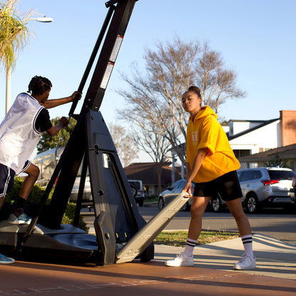 Spalding the Beast 7.5ft - 10ft Adjustable Height 60" Glass Portable Basketball System (Adult)