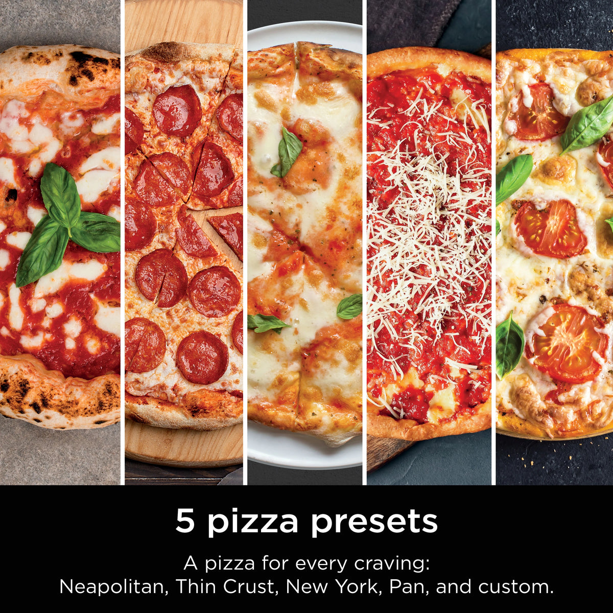 Ninja Artisan Outdoor Pizza Oven, 12-inch, 3-minute Pizza, Neapolitan, Thin Crust, New York Chicago, Custom, 700F Max Temperature, Electric Heat, Bake, Broil