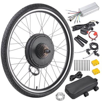 Yescom Electric Bike Conversion Kit 48V 1000W 26" Front Wheel E-Bike Conversion Kit Dual Mode Controller