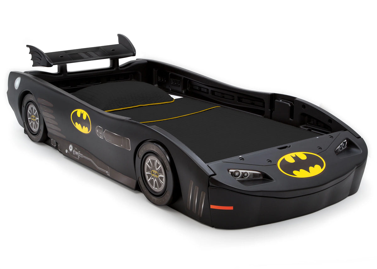 Delta Children DC Comics Batman Batmobile Car Plastic Twin Bed, Black