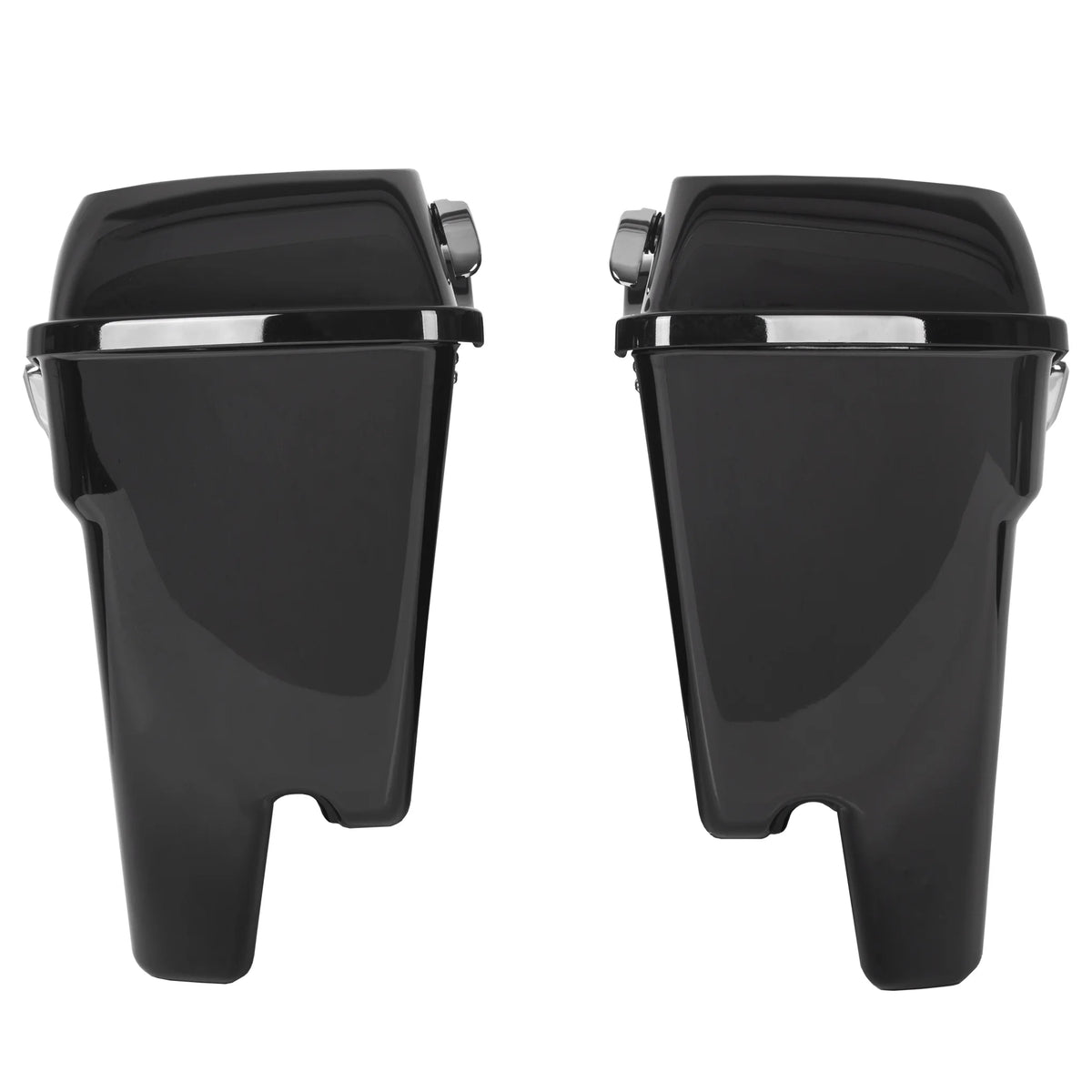 Kojem Hard Saddle Bags for 1993 - 2013 Harley Road King Glide Vivid Black Lockable Saddlebags