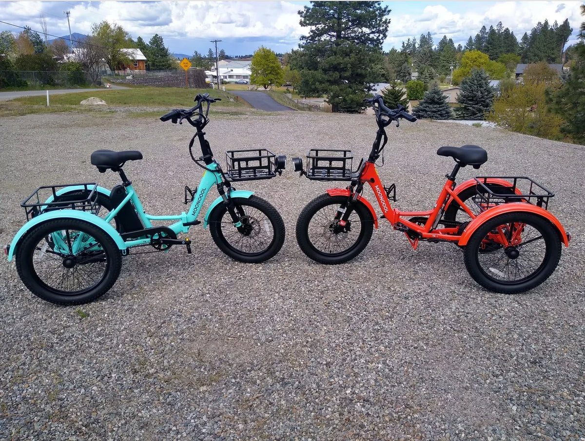ABORON 3.0 Fat Tire Electric Trike for Senior Foldable E-Bike, 500W Motorized Tricycle Adult 20" Folding 3 Wheel Electric Commute Bike Trike w/48V Battery and Storage Baskets,