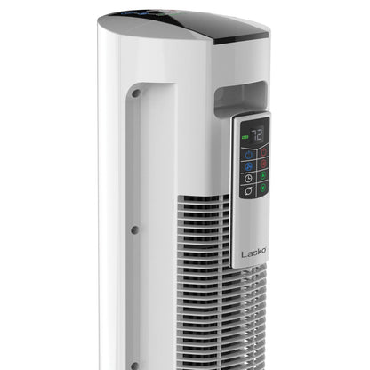Lasko 42" 1500W All Season Tower Fan & Space Heater with Timer and Remote, White, FH500