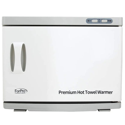 ForPro Professional Collection Premium Hot Towel Warmer, UV Sterilization, 23L Extra Large Capacity, Two Stainless Steel Racks, White
