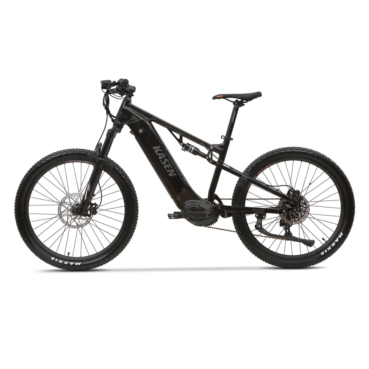 Kasen Electric Mountain Bike Mid-driven 500w 48v 15ah Full Suspension Throttle and Pedal Assist