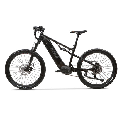 Kasen Electric Mountain Bike Mid-driven 500w 48v 15ah Full Suspension Throttle and Pedal Assist