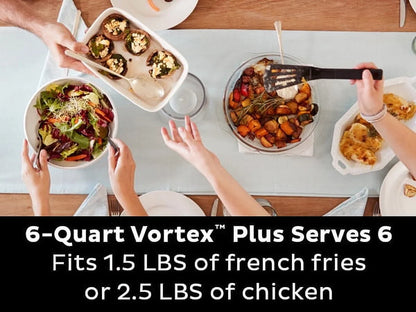 Instant Pot Vortex Plus 6-Quart 6-in-1 Air Fryer Oven with ClearCook Cooking Window, Digital Touchscreen, Nonstick and Dishwasher-Safe Basket, Includes Free App with over 1900 Recipes, Single Basket