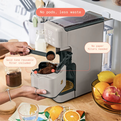 Beautiful Perfect Grind�?Programmable Single Serve Coffee Maker, White Icing by Drew Barrymore