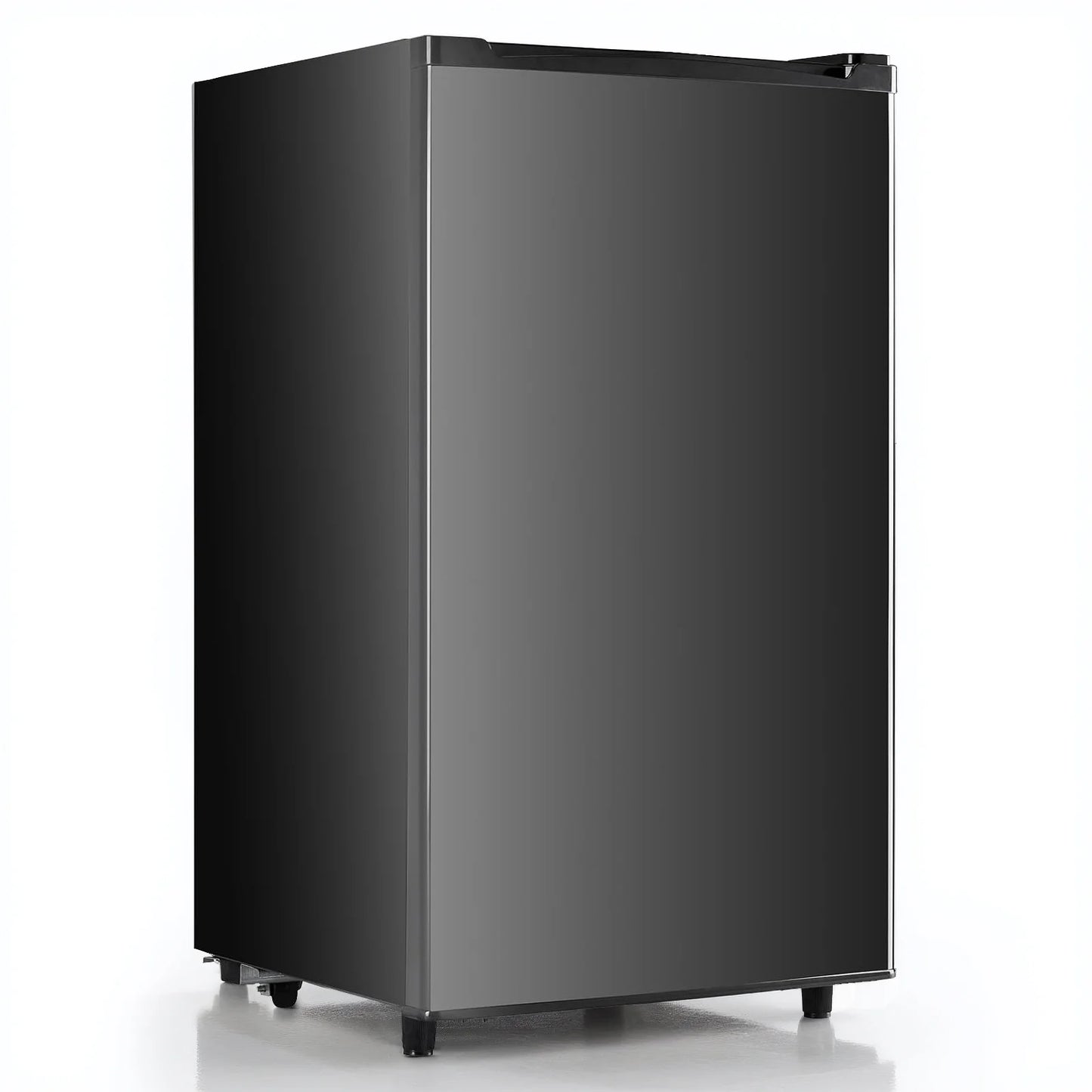 TINKLE WELL 3.2 Cu Ft Mini Fridge with Freezer, Compact Single Door Refrigerator, Energy Efficient, Low Noise, Adjustable Thermostat for Bedroom, Dorm, Office, silver
