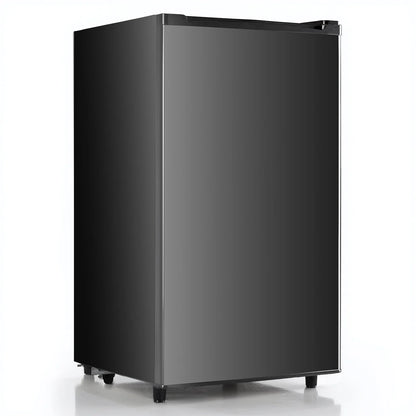 TINKLE WELL 3.2 Cu Ft Mini Fridge with Freezer, Compact Single Door Refrigerator, Energy Efficient, Low Noise, Adjustable Thermostat for Bedroom, Dorm, Office, silver