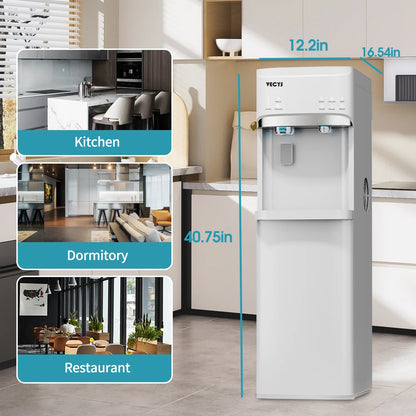 VECYS 5 gal Water Dispenser with Ice Maker, Self-clean & Child Lock