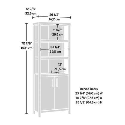 Sauder Two-Door Storage Cabinet, White Finish
