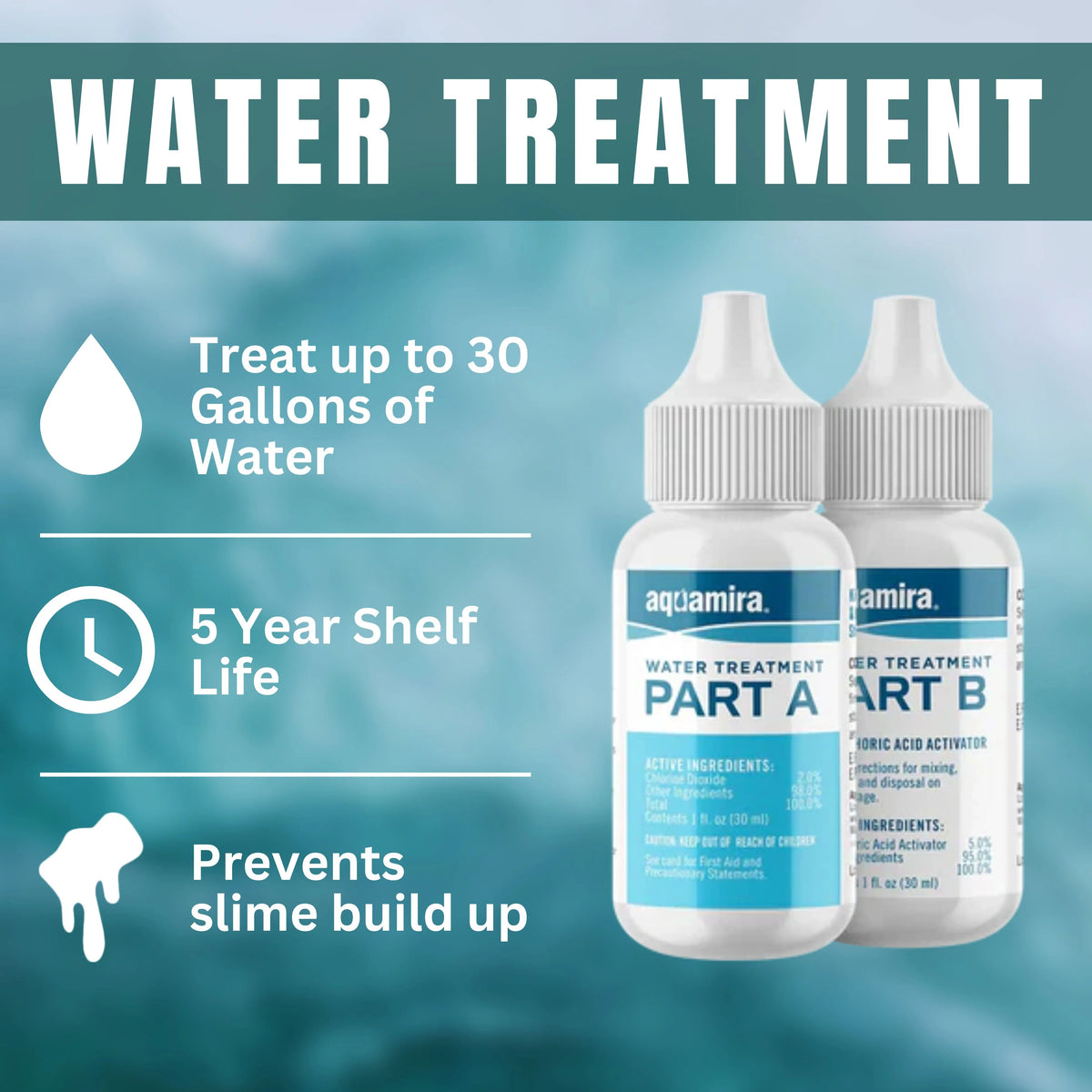 5-Gallon Stackable Water Containers with Spigot & Water Treatment - Emergency Water Storage Kit (2x - 5 Gallon Water Tanks)