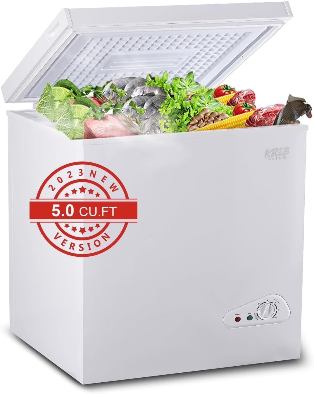 GGTB 3.0 Cu.ft Chest Freezer Top Open Door Compact Freezer with Adjustable Temperature Black