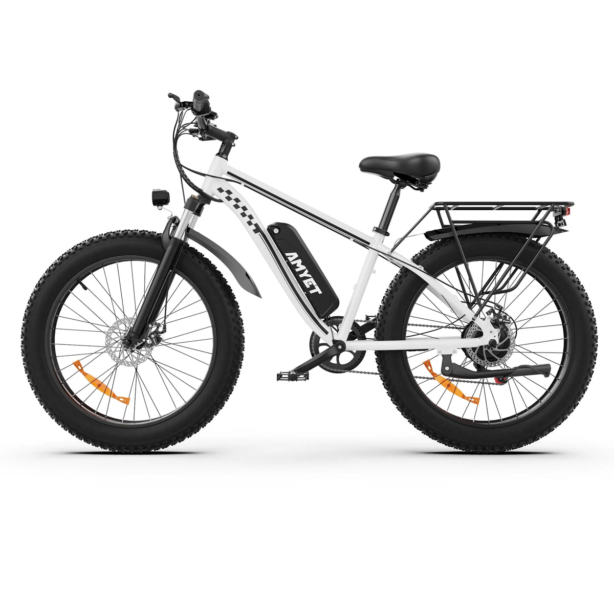 AMYET EB26 Electric Bike for Adults, 26*4.0 Fat Tire E-Mountain Bicycle,Peak 1500W Motor 48V 15Ah 7-Speed Ebike UL2849