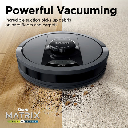 Shark Matrix Robot Vacuum & Mop, Auto Empty, Carpets and Hard Floors, 30-Day Capacity Base, Precision Home Mapping, Pet-Friendly, Wi-Fi, RV2400WS