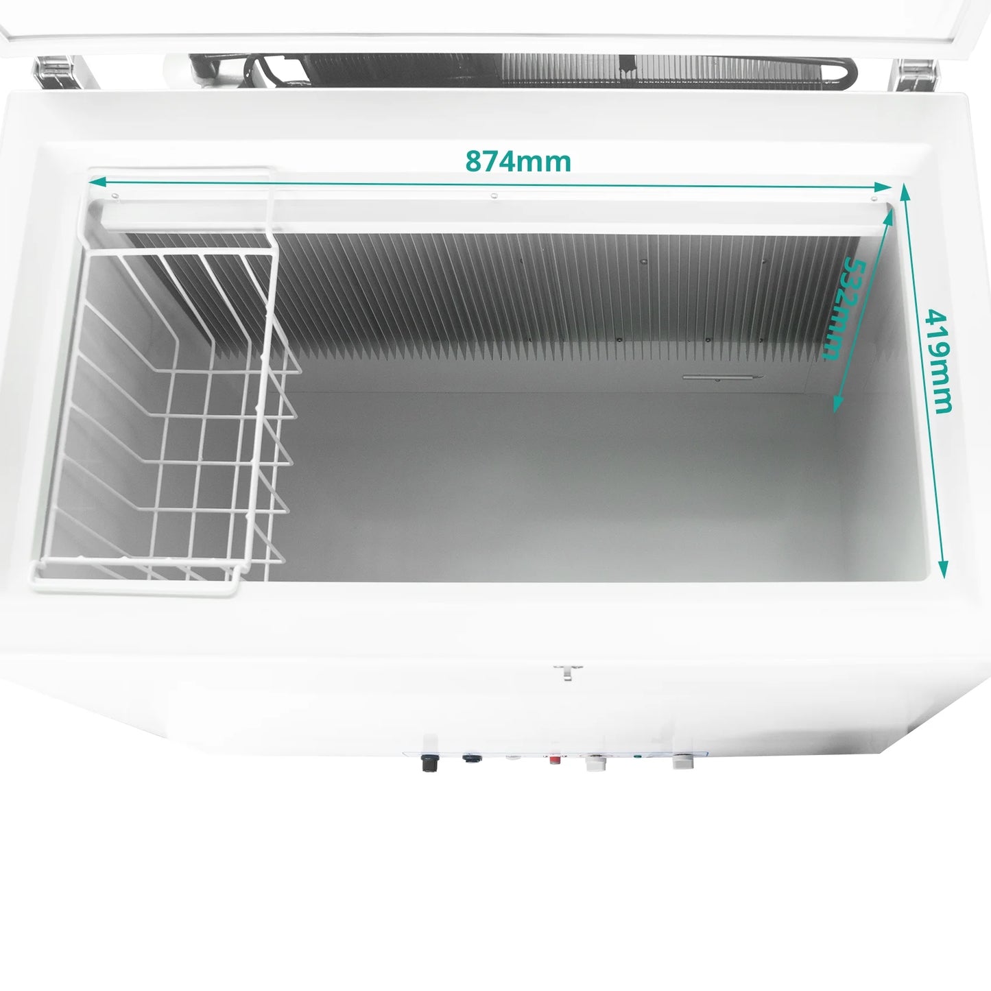7 Cu ft Propane Chest Freezer, LPG/110V 2 Way Freezer Off Grid Lock and Top Door for Outdoor White