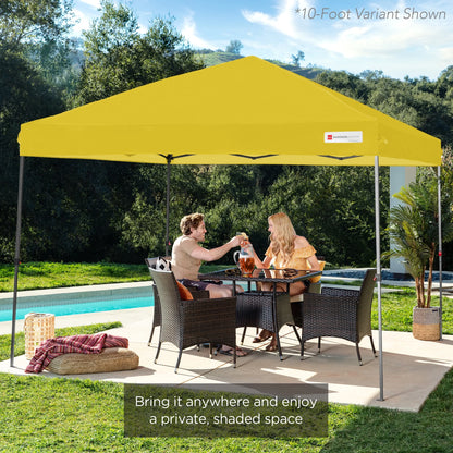 Best Choice Products 12x12ft Easy Setup Pop Up Canopy w/ 1-Button Setup, Wheeled Case, 4 Weight Bags - Navy Blue