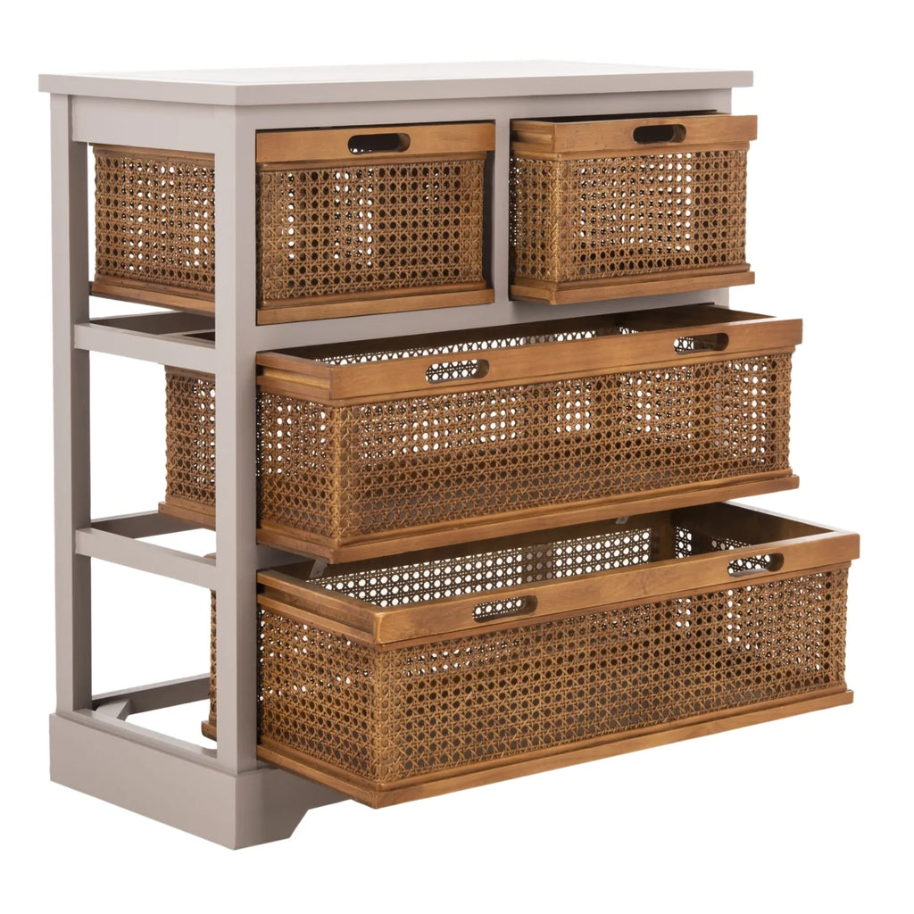 SAFAVIEH Jackson 4-Drawer Storage Unit Black