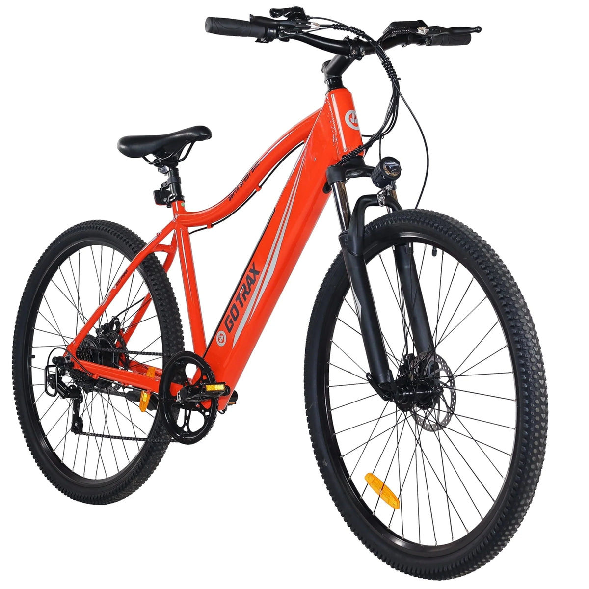 GOTRAX Alpha 29" Electric Mountain Bikes for Adult, 350W 7 Speed Commuter Travel E-Bikes, Orange