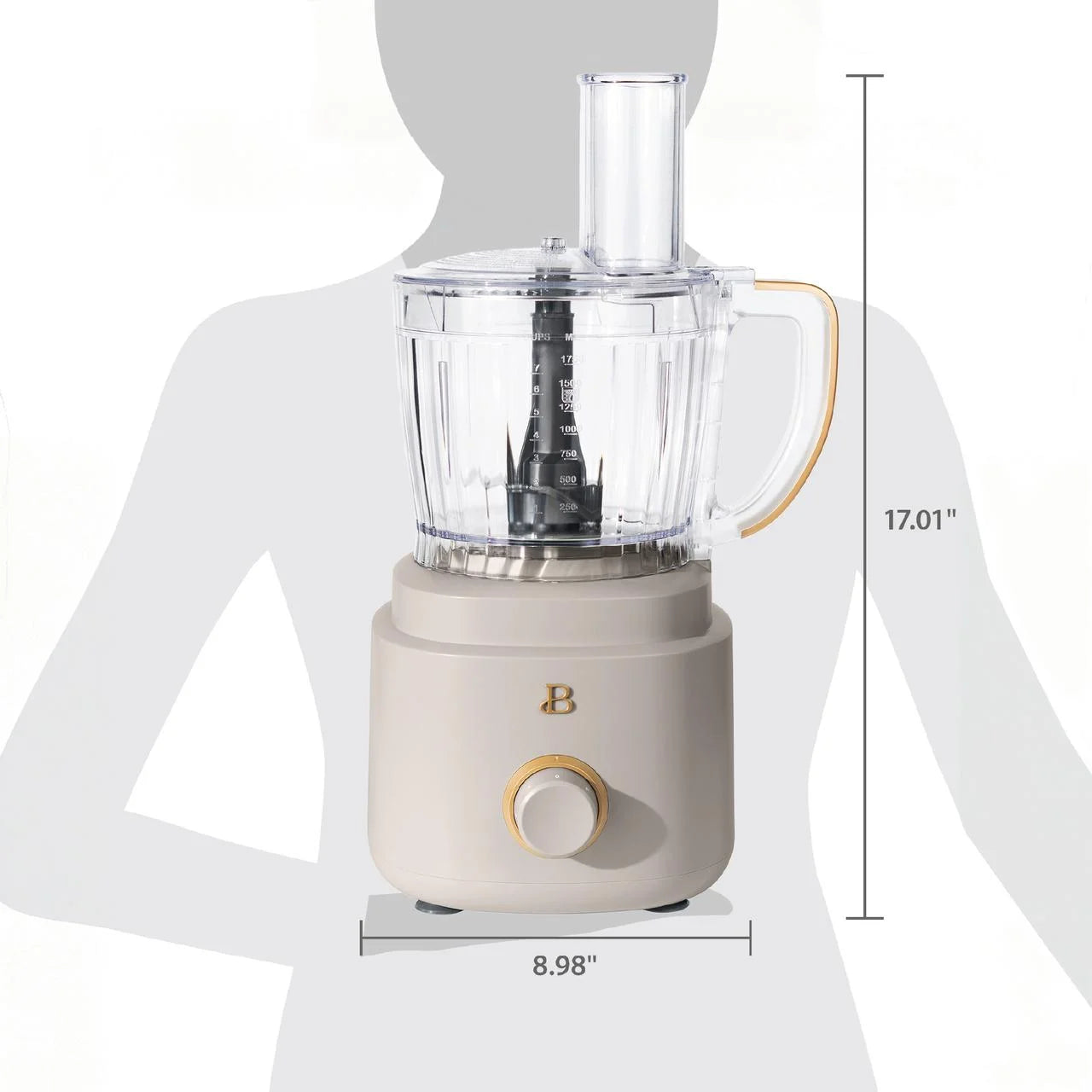 Beautiful 10-Cup Food Processor with Accessories, White Icing by Drew Barrymore