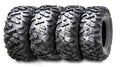 WANDA UTV ATV Tires 23x8-11 Front & 24x9-11 Rear /4PR Ultra Deep Self-cleaning Tread, Set 4