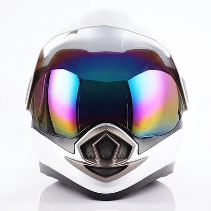 1Storm Dual Sport Helmet Motorcycle HGXP14A Full Face Motocross Off Road Bike + Motorcycle Bluetooth Headset: Matt Black