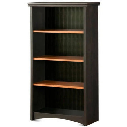 Gascony 4-Shelf Bookcase-Rubbed Black-South Shore
