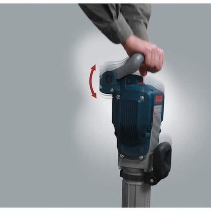 15 Amp 1-1/8 in. Corded Concrete Electric Hex Breaker Hammer Kit with Hard Carrying Case with Wheels