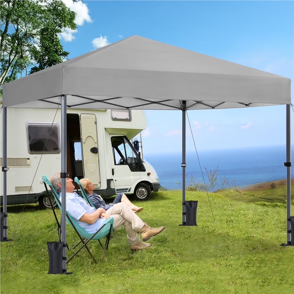 Topeakmart 12x12ft Commercial Pop-up Canopy Tent with Adjustable Height for Outdoor, White
