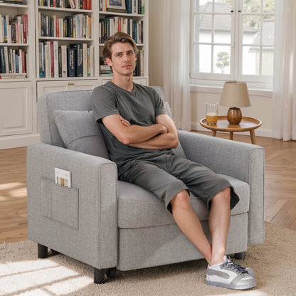 3 in 1 Convertible Sofa Bed Chair for Living Room , Aiho Sleeper Sofa Bed for Living Room, Dark Gray
