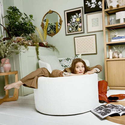 Beautiful Drew Stowaway Coffee Table with Storage by Drew Barrymore, Cream