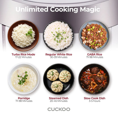 Cuckoo CRP-P1009SW 10-Cup (Uncooked) Heating Pressure Rice Cooker & Warmer with Nonstick Inner Pot