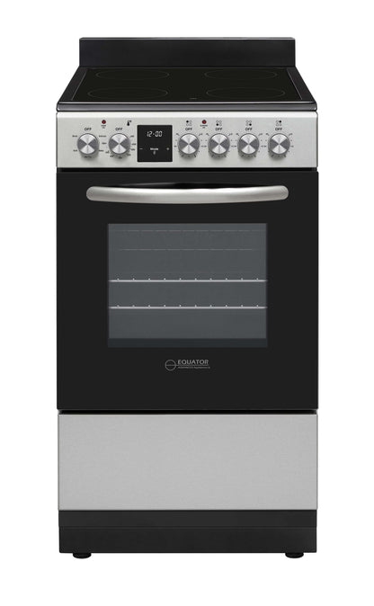 Equator 20" Electric Cooking Range 4 Ceramic Burner CONVECTION OVEN+AIR FRYER SS