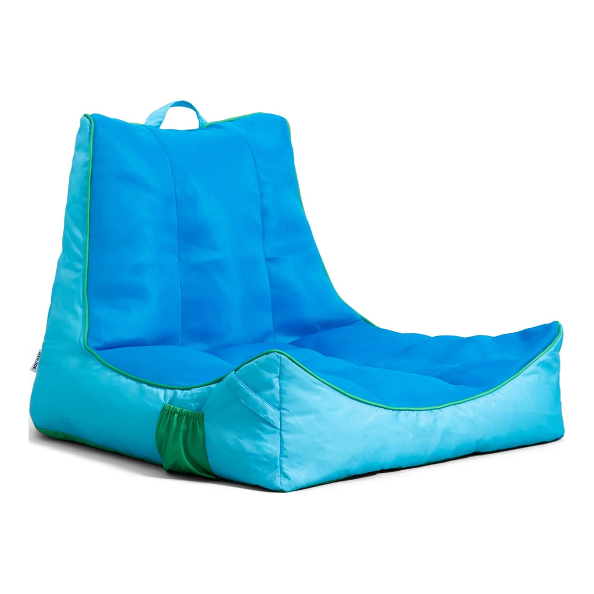 Big Joe Captain's Float No Inflation Needed Pool Lounger with Drink Holder, Tropical Hibiscus Aqua Double Sided Mesh, Quick Draining Fabric, 3 feet
